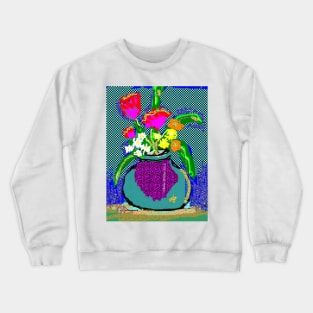 Mod Bouquet When I'm feeling Blue Crewneck Sweatshirt